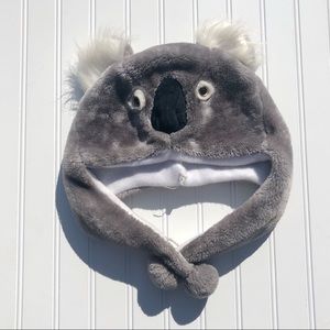 Koala Bear Winter Hat Kid’s Furry Stuffy Gray White
